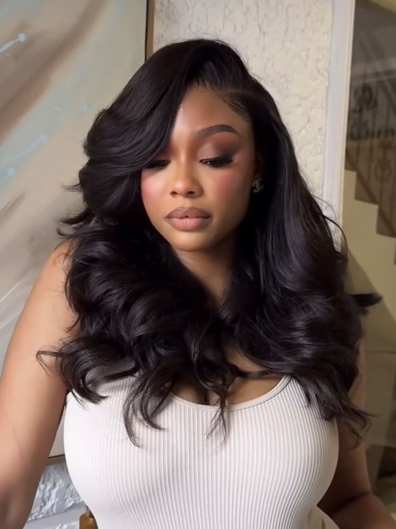 7x5 Bye-Bye Knots? Wig Quick Glueless & HD Lace Wet & Wavy Water Wave Invisible Knots With Invisi Drawstring With Baby Hair
