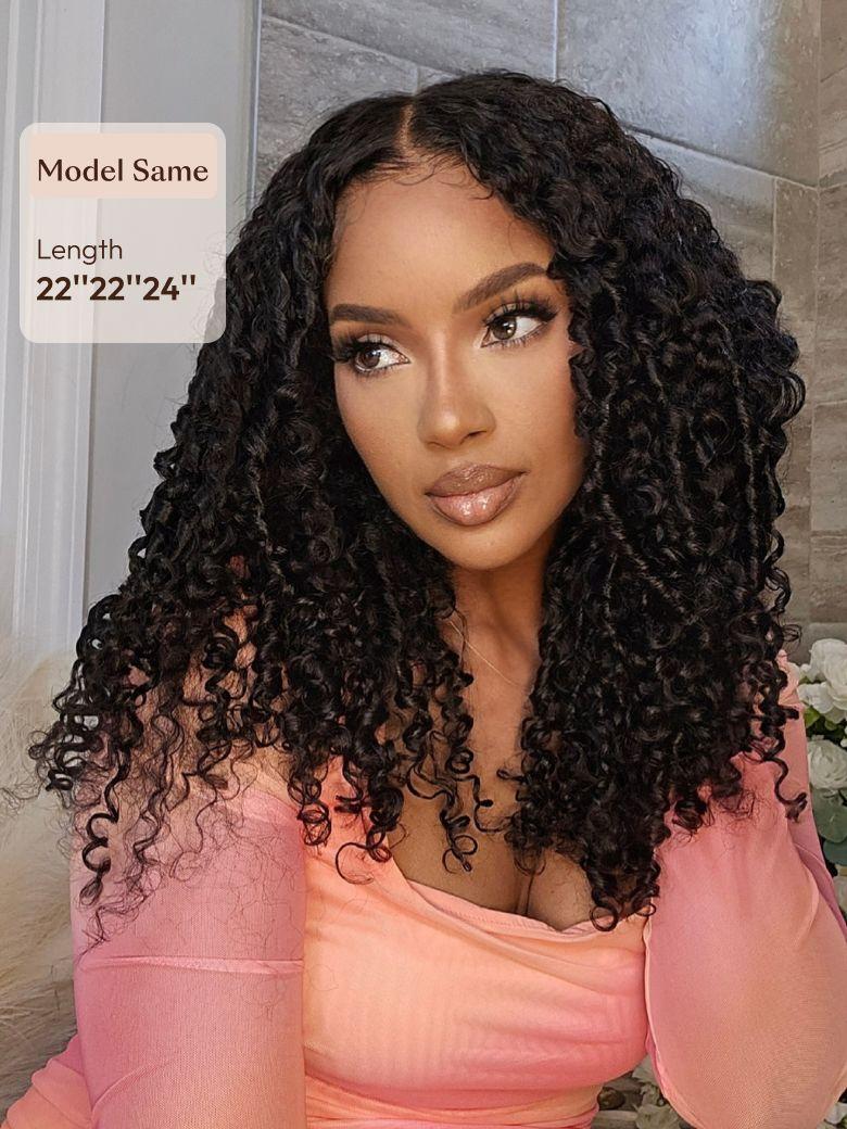 3 Pc/pack Burmese Curly Human Hair 3 Bundles With Twist Out Ends