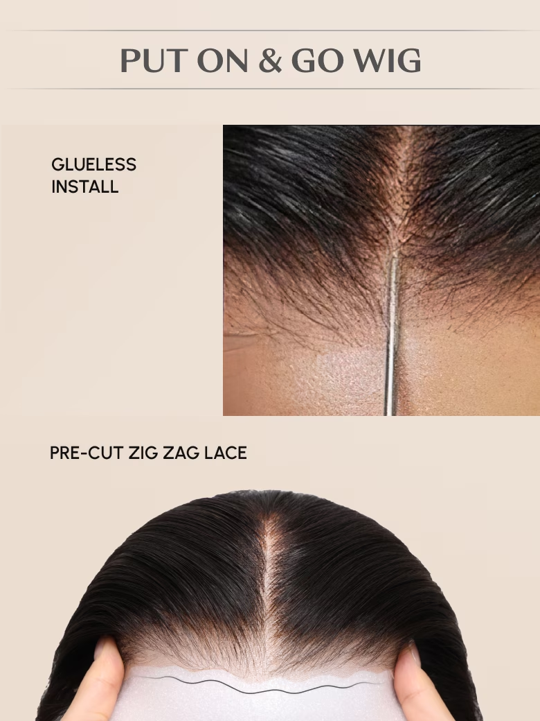 6x4.5 Pre Cut Lace Straight Black Wig With Breathable Cap 150% Density