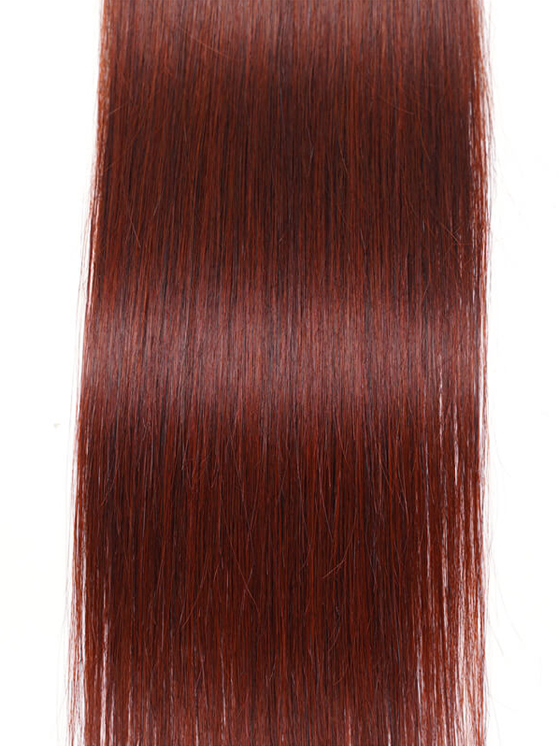 Reddish Brown Straight 1Pc 100% Remy Human Hair Bundle