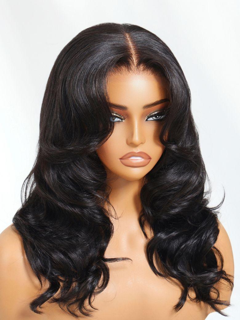 7x5 Bye-Bye Knots? Butterfly Cut Body Curls Lace Wig with Feathered Layers with Invisi Drawstring