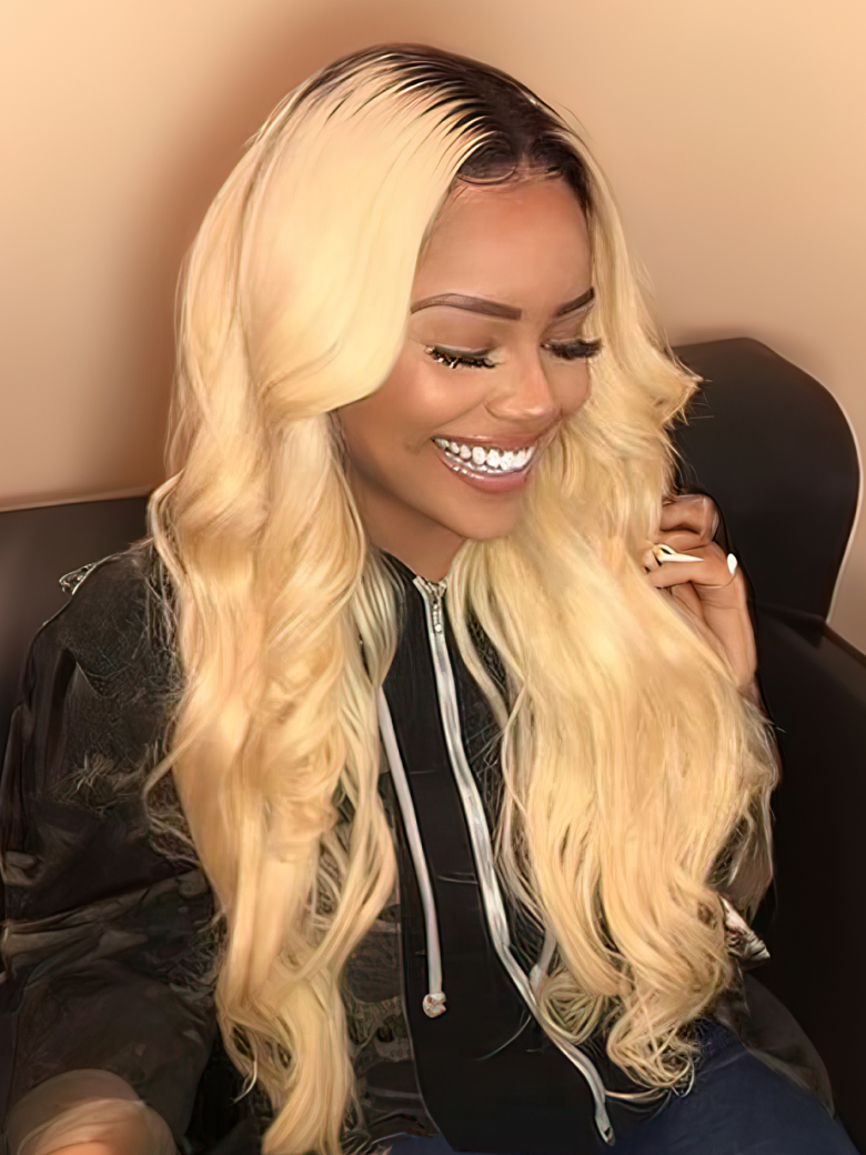 1B/613 Ombre Hair Weave 3 Pcs Body Wave 100% Virgin Human Hair