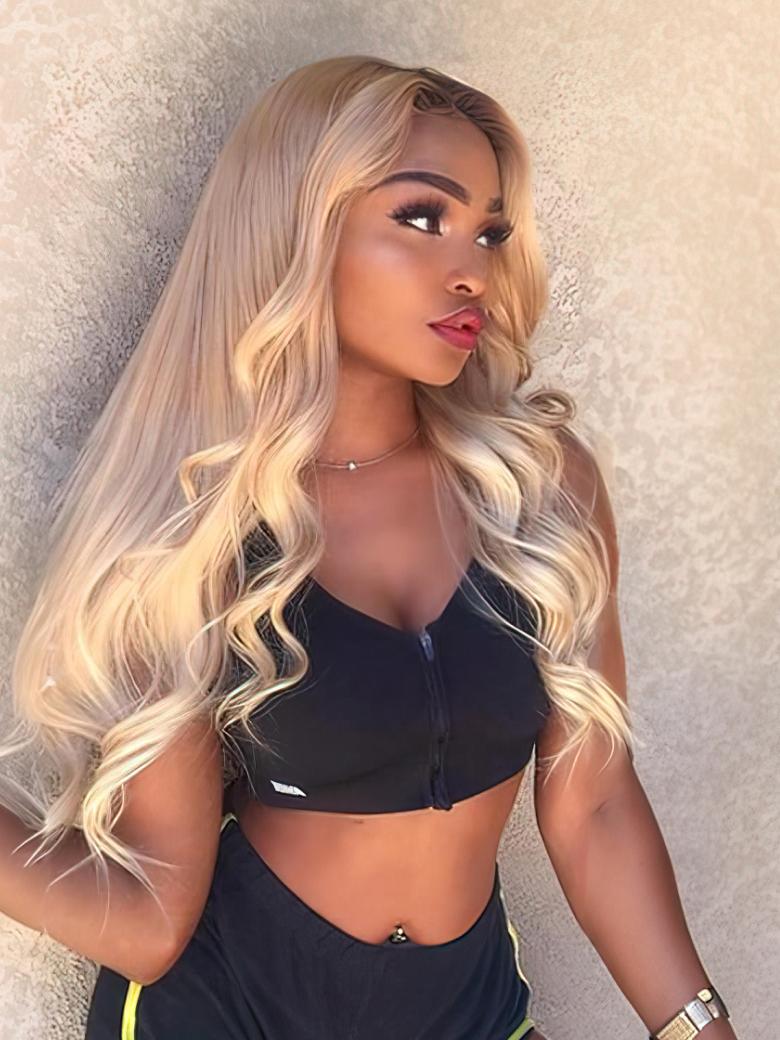 Hair 613 Blonde Body Wave Hair 13x4 Lace Frontal