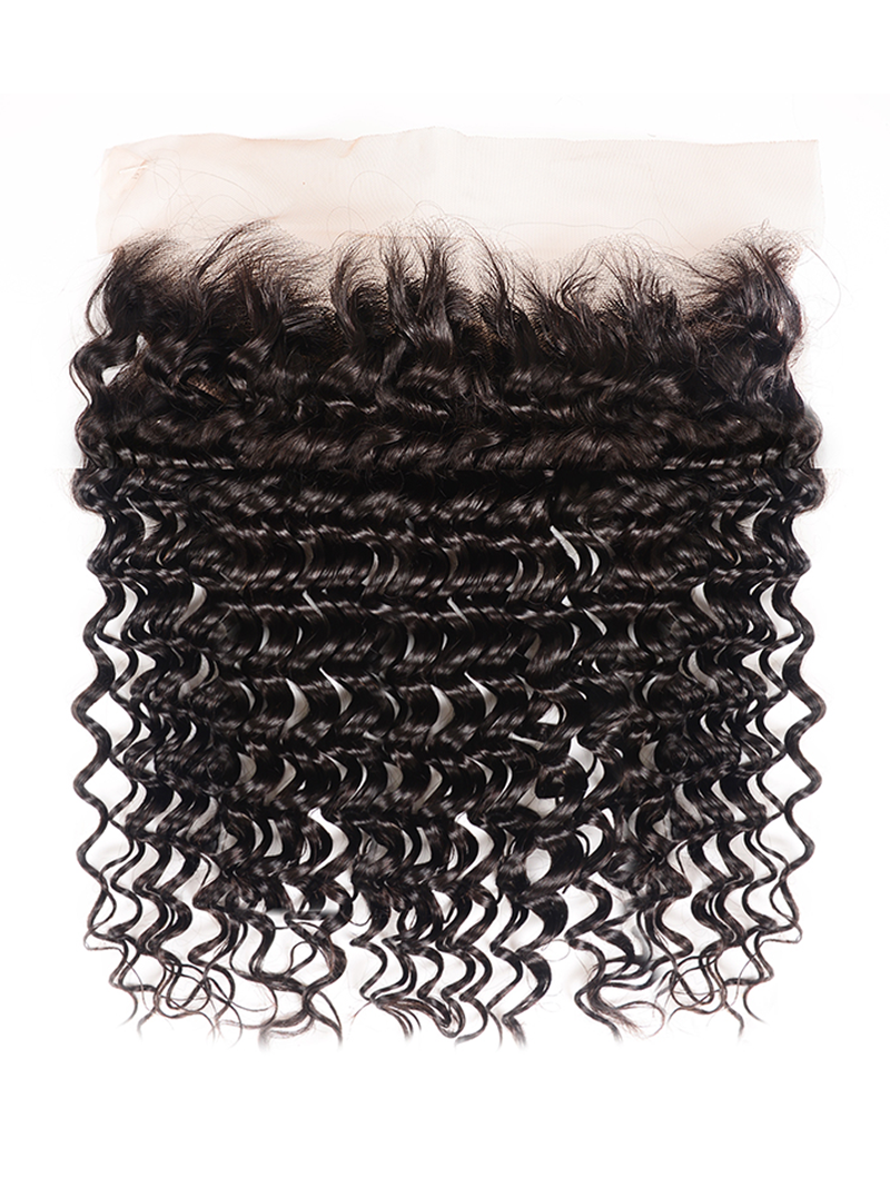 Hair 4 Bundles Human Deep Wave With Lace Frontal