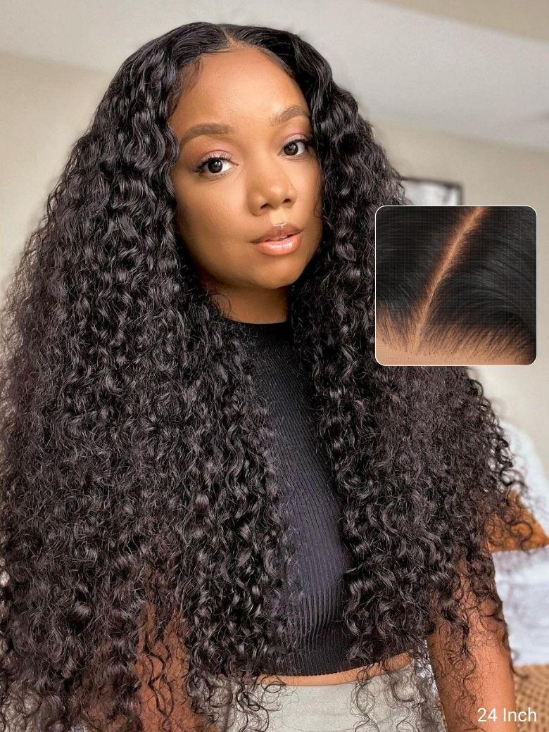 7x5 Bye Bye Knots Glueless Lace Wig Quick Install Water Wave Invisible Knots Wig