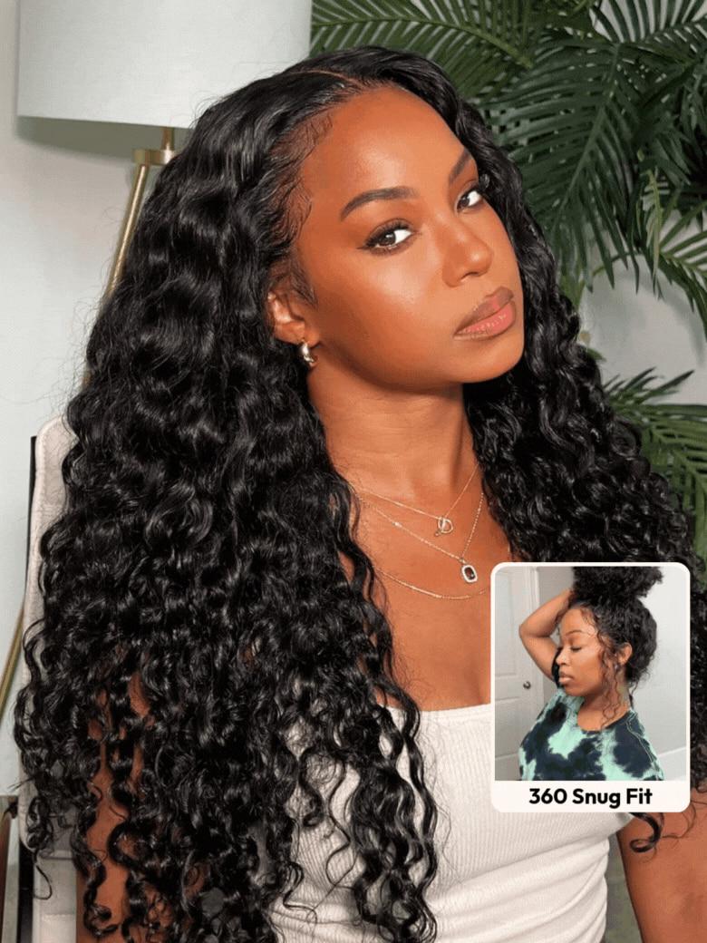 Bye Bye Knots Wigs 7x5 / 6X4.5/ 13X4 Pre-Cut Lace Honey Brown Highlights/ Reddish Brown/ Natural Black Jerry Curly Wig With Bleached Knots