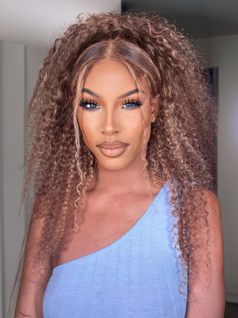 Blonde Highlight Piano Color 4 Bundles Of Curly Weave Hair Deal