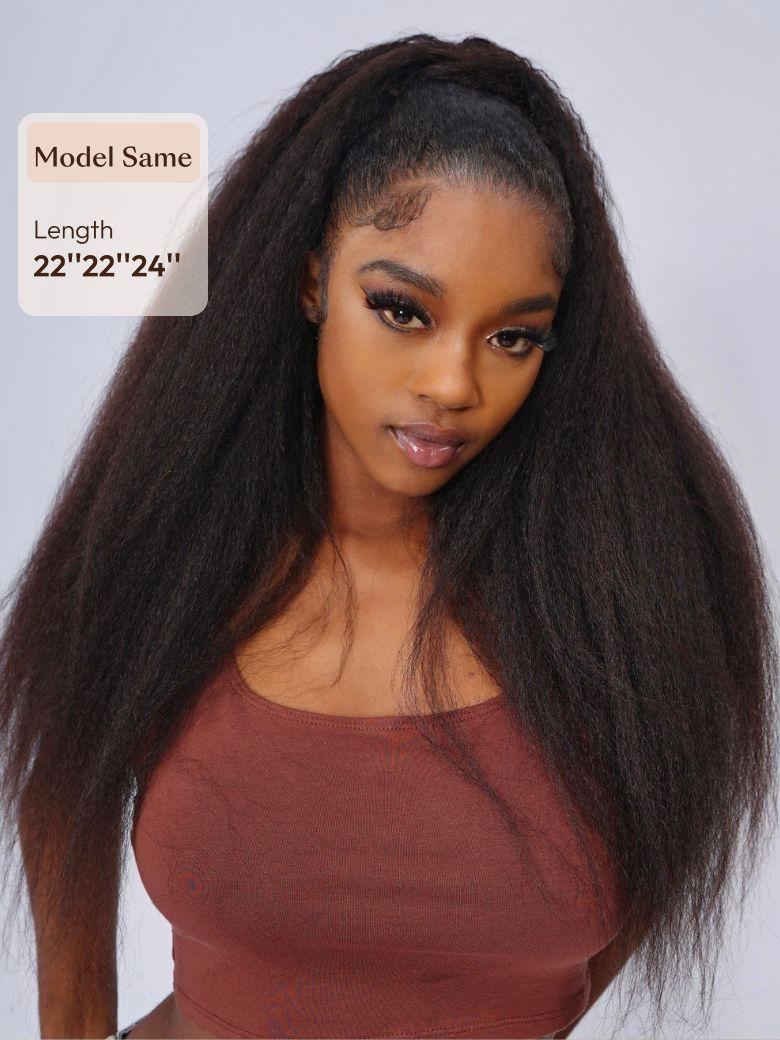 3Pcs Kinky Straight Indian Real Human Hair Bundles Deal