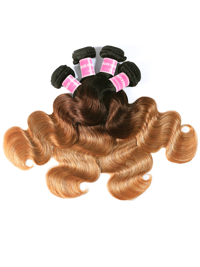 4 Bundles Brazilian Ombre Body Wave Human Virgin Hair