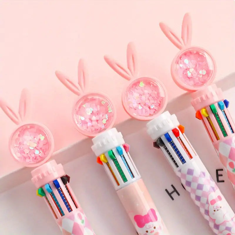 10 Color Cartoon Rabbit Pens🐰