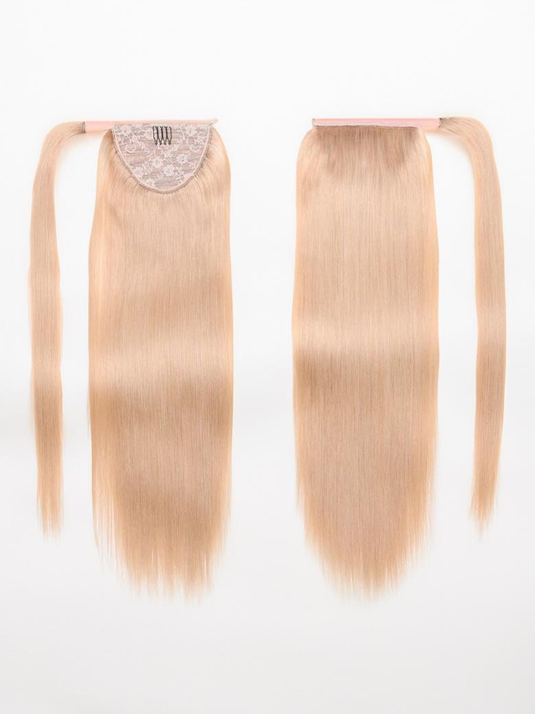 Dirty Blonde Straight Clip In Ponytail Extension Human Hair