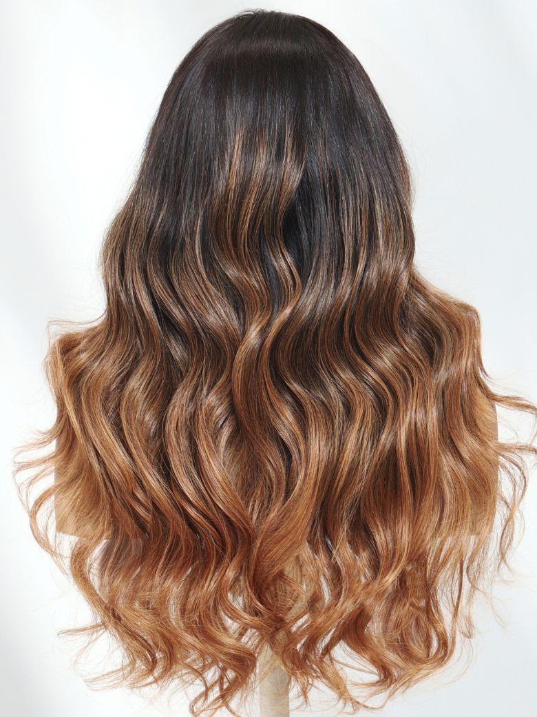 13x4 Pre-Everything? Lace Frontal Black to Cappuccino Ombre Loose Wave Wig