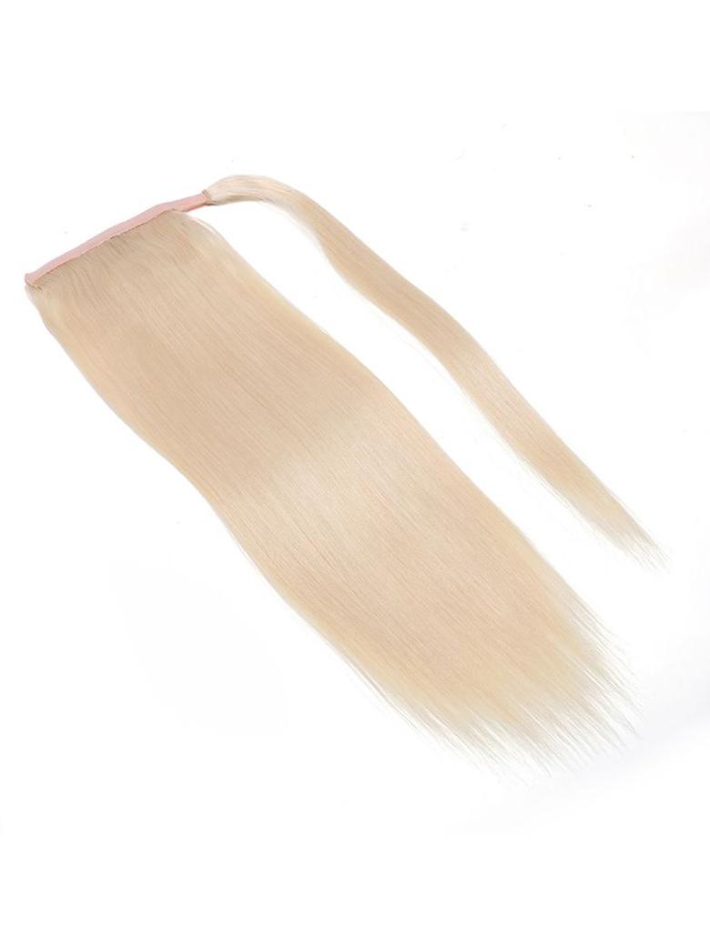 613 Blonde Straight Clip In Ponytail Extension Human Hair