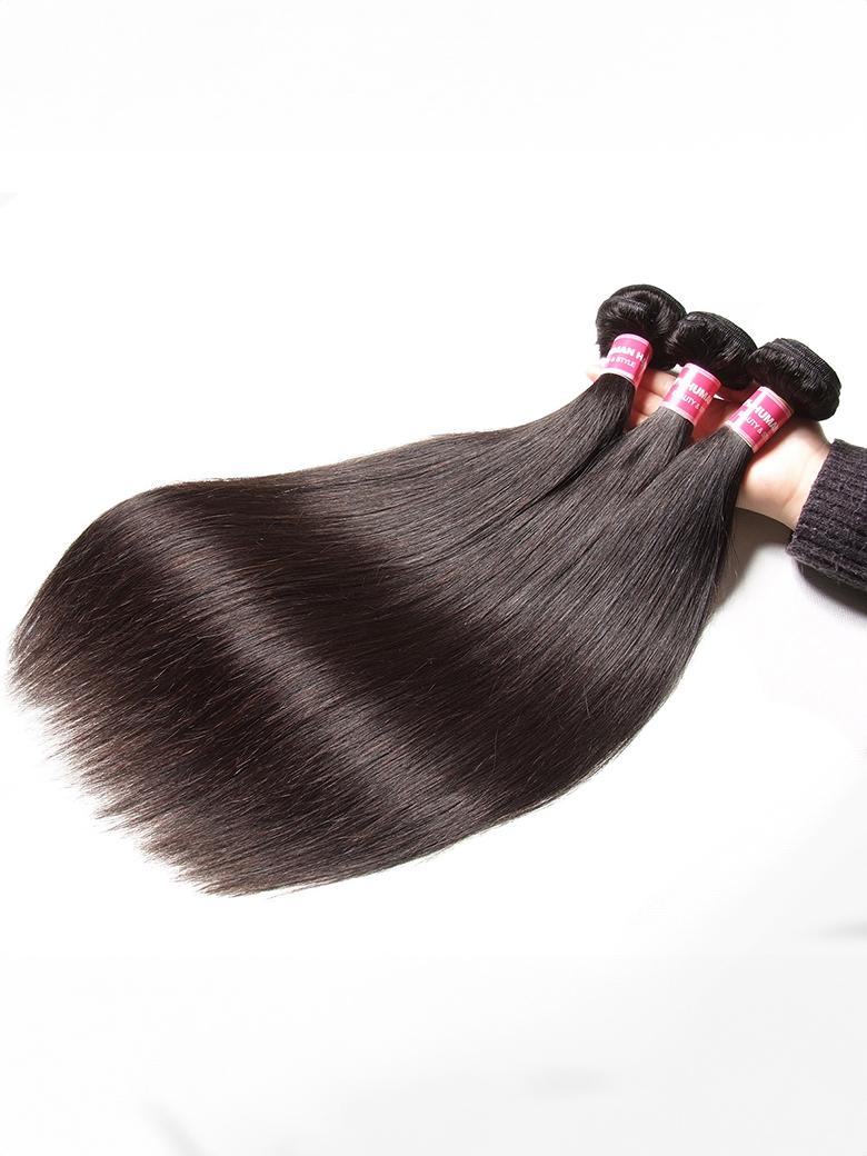 Flash sale Hair 3 Bundles Brazilian Straight 100% Human Virgin Hair