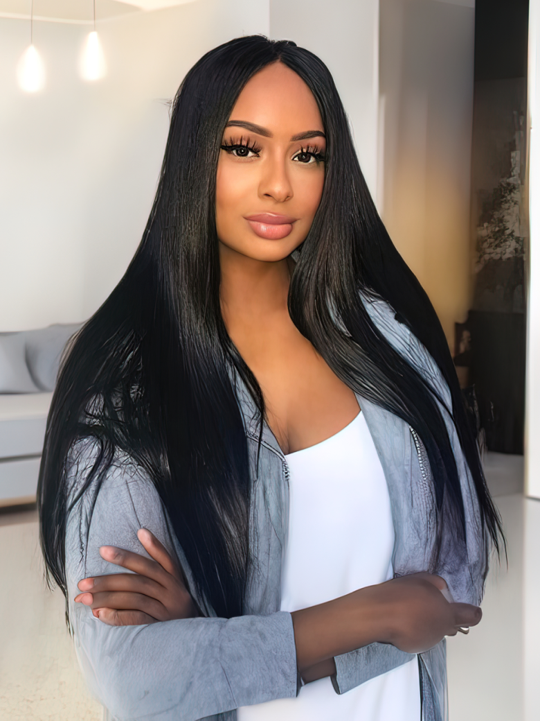 Hair Icenu Series 4pcs Brazilian Straight Virgin Hair With Lace Closure