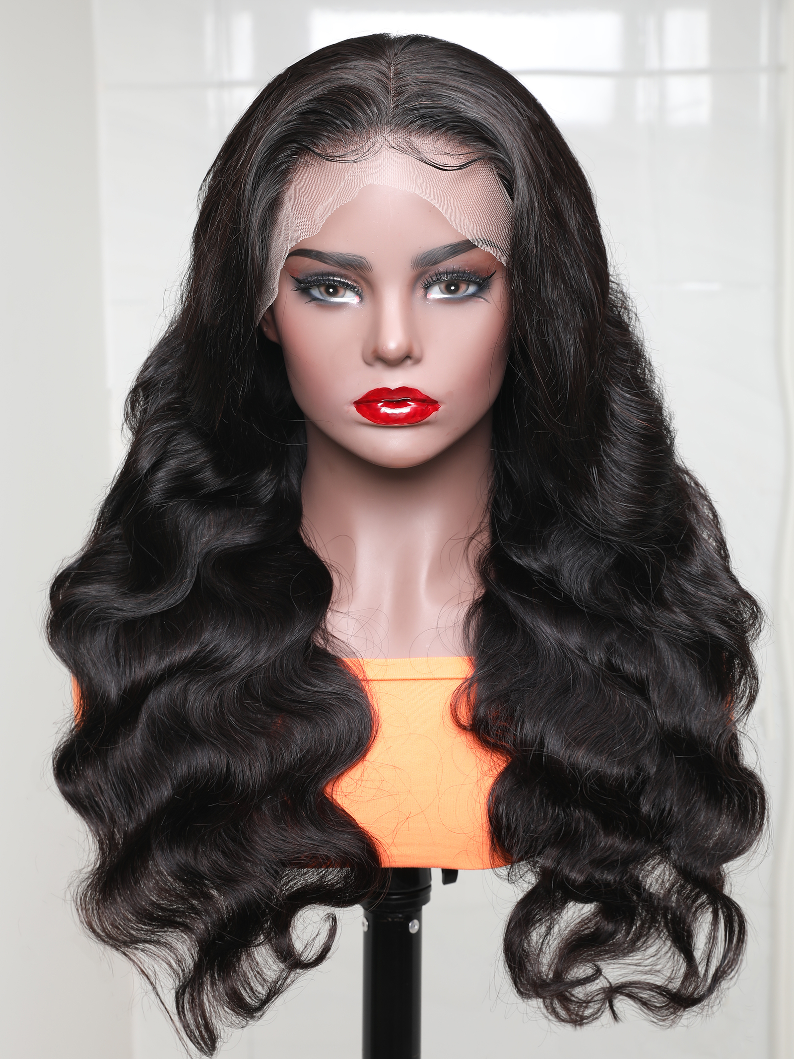 Super Natural Body Wave 13x4 HD Glueless Lace Front Wigs Human Hair 200% Density