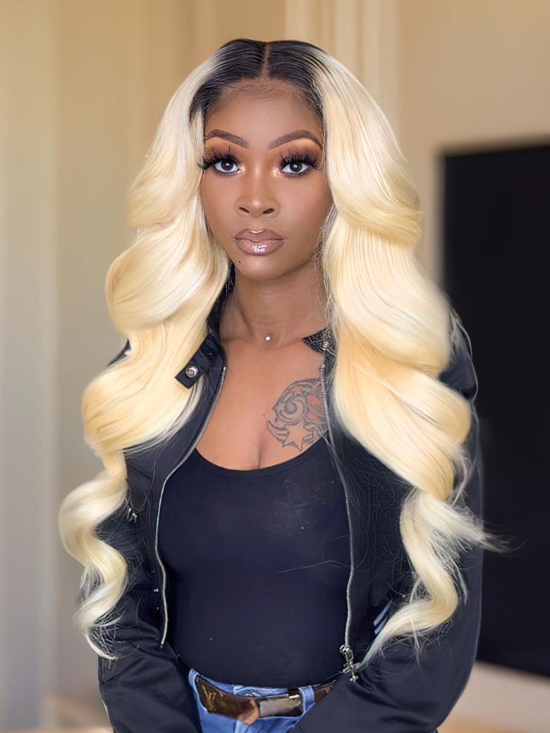 1B/613 Ombre Hair Weave Body Wave 100% Virgin Human Hair