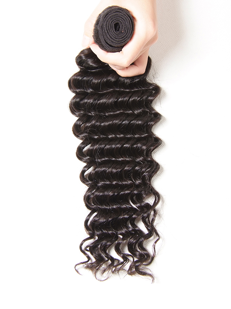 Hair Icenu Series 1 Pieces Deep Wave Human Virgin Hair Weaving