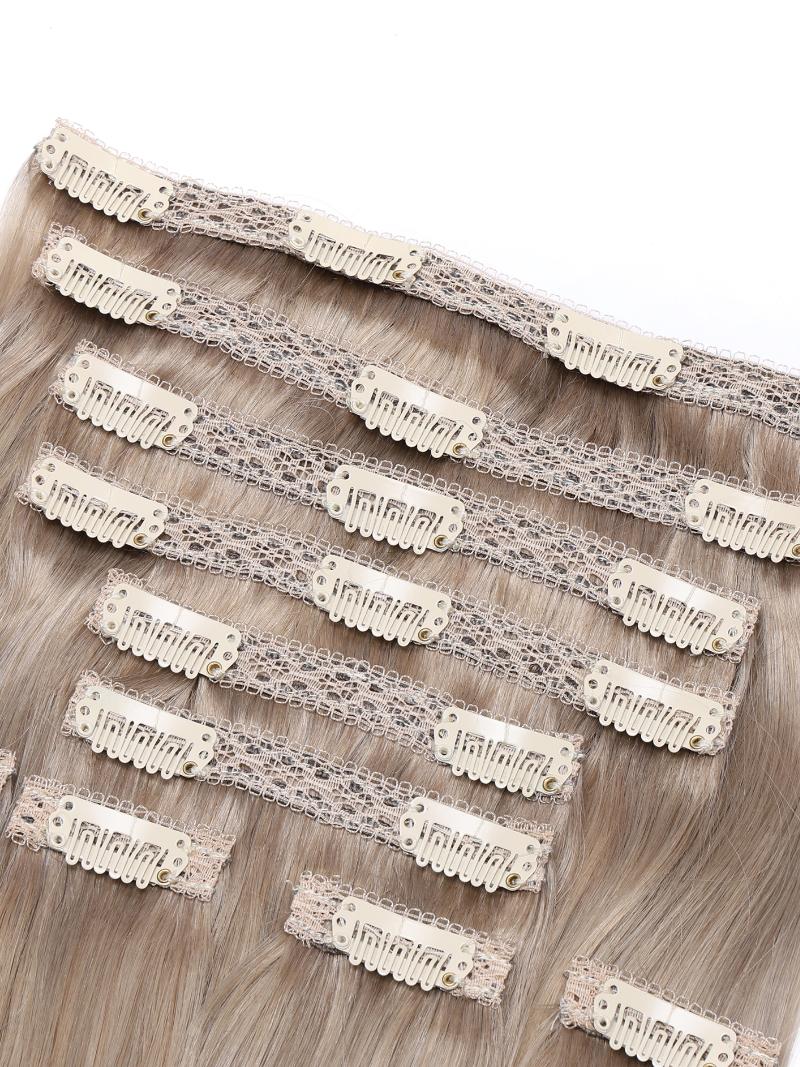 Sterling Silver Human Hair Clip In Extension