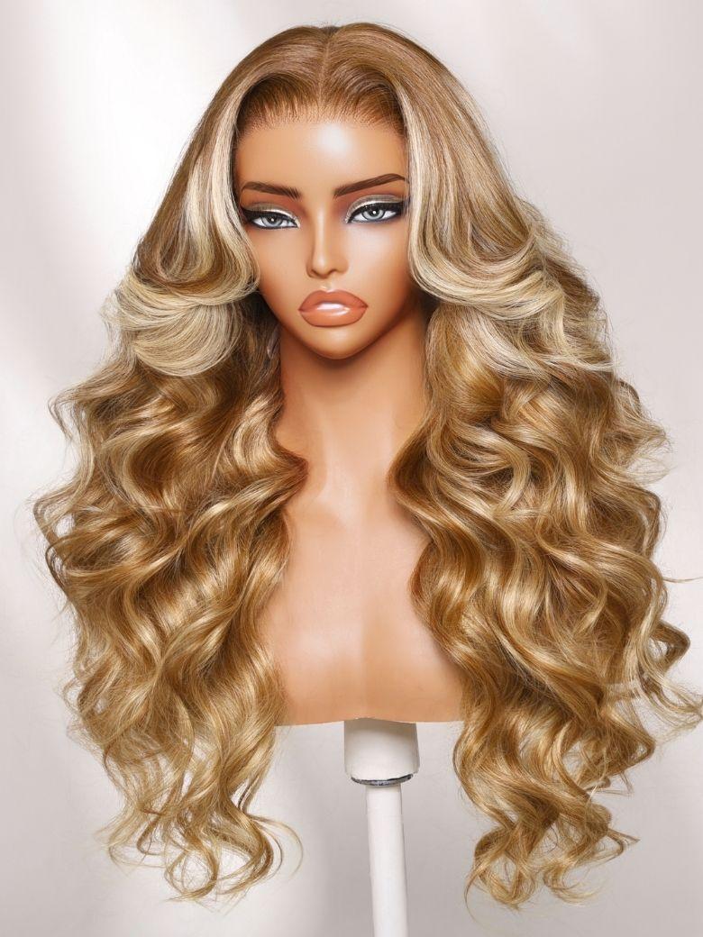 7x5 & 13x4 Bye-Bye Slip? Glueless Lace Purple Black Cherry Loose Wave & Layered Straight Wig-Pull & Go With Invisi Drawstring