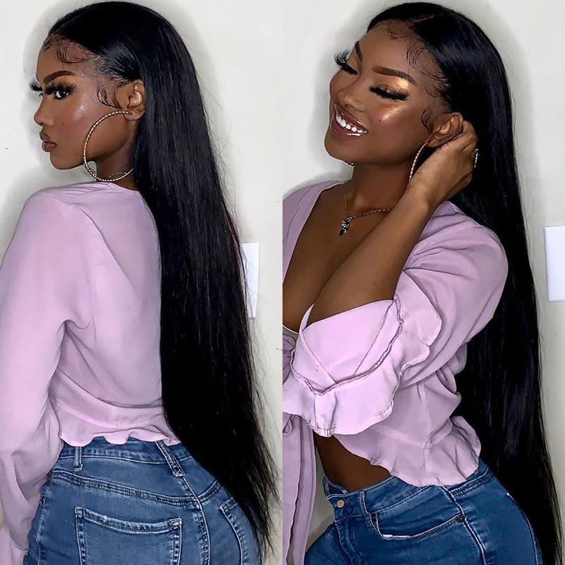 Brazilian Straight Virgin Hair 3 Bundles With Lace Closure Kysiss Series