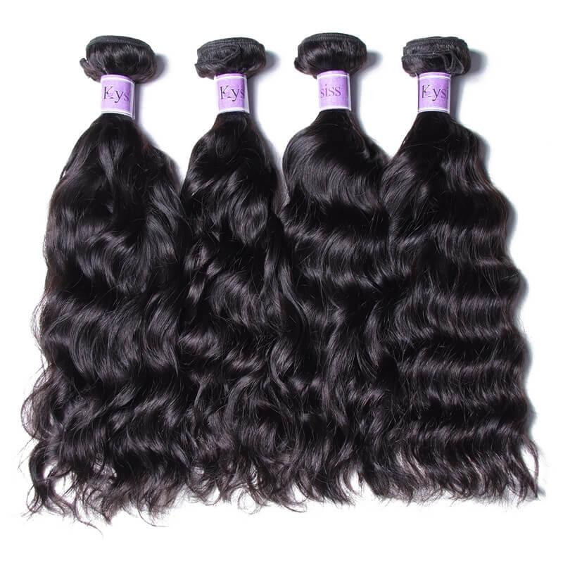 Brazilian 4pcs Natural Wave Virgin Hair With Closure Kysiss Series
