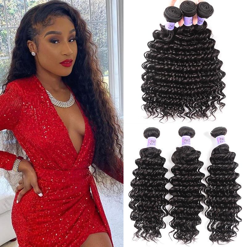 3pcs/pack Peruvian Deep Human Hair Weaves Kysiss Series