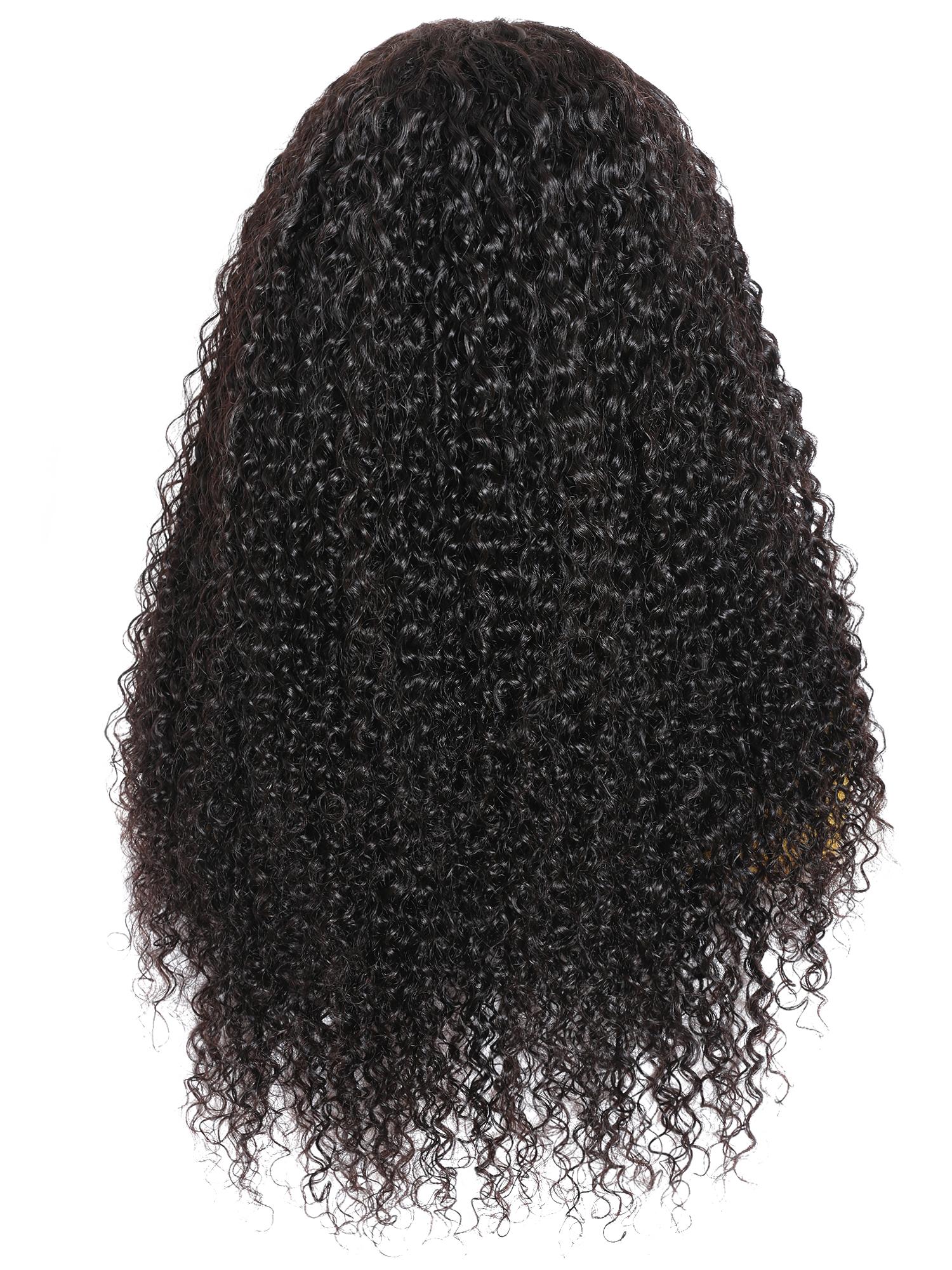 Glueless Invisible 250% Super Full Density Curly Human Hair HD Lace Clsosure Wigs