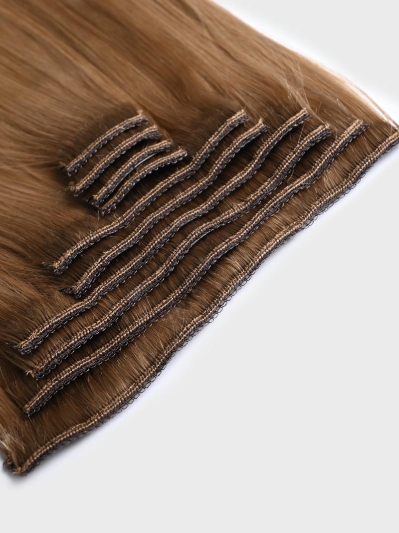 Ash Brown Human Hair Clip In Extension