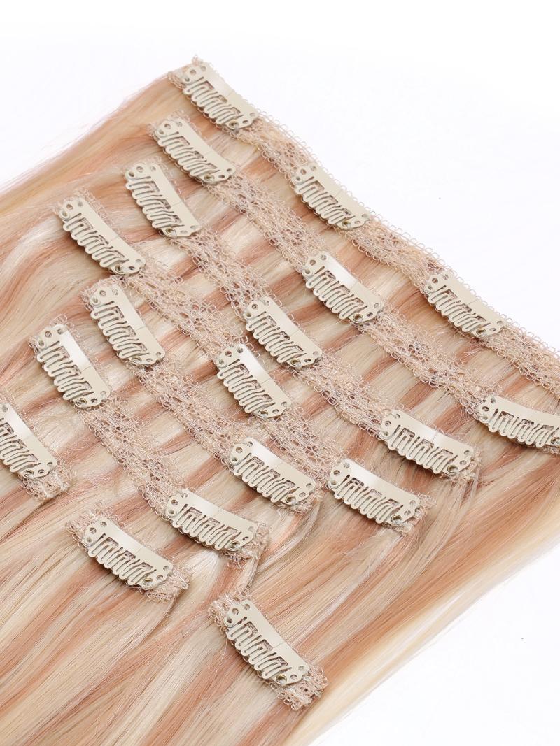 Butter Blonde Human Hair Clip In Extension