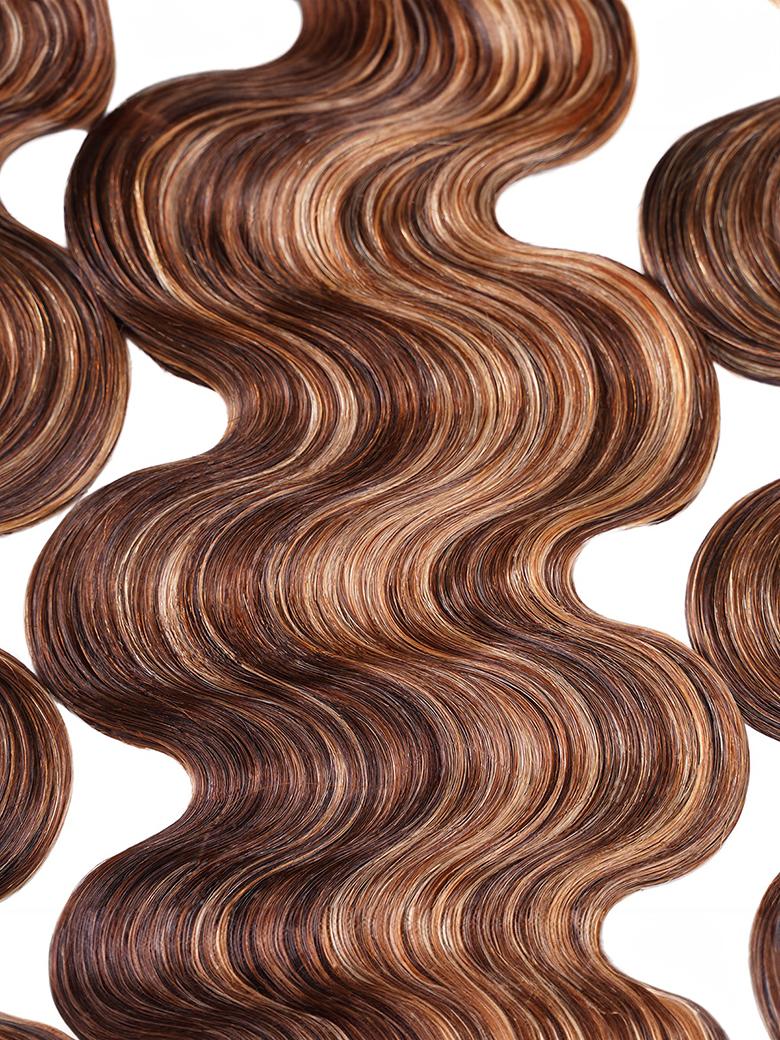 Gorgeous Highlight Honey Blonde Bouncy Body Wave Hair 4 Bundles