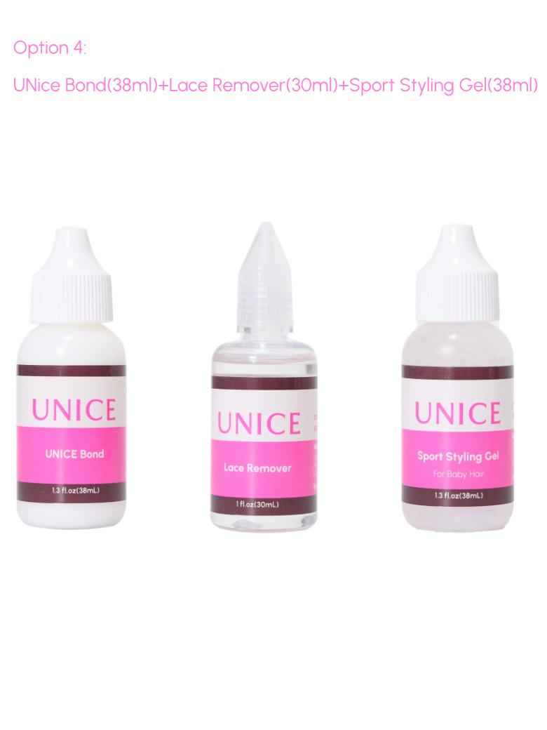 Bond & Lace Remover & Sport Styling Gel For Lace Wig/Toupee/Hair Extension/Baby Hair