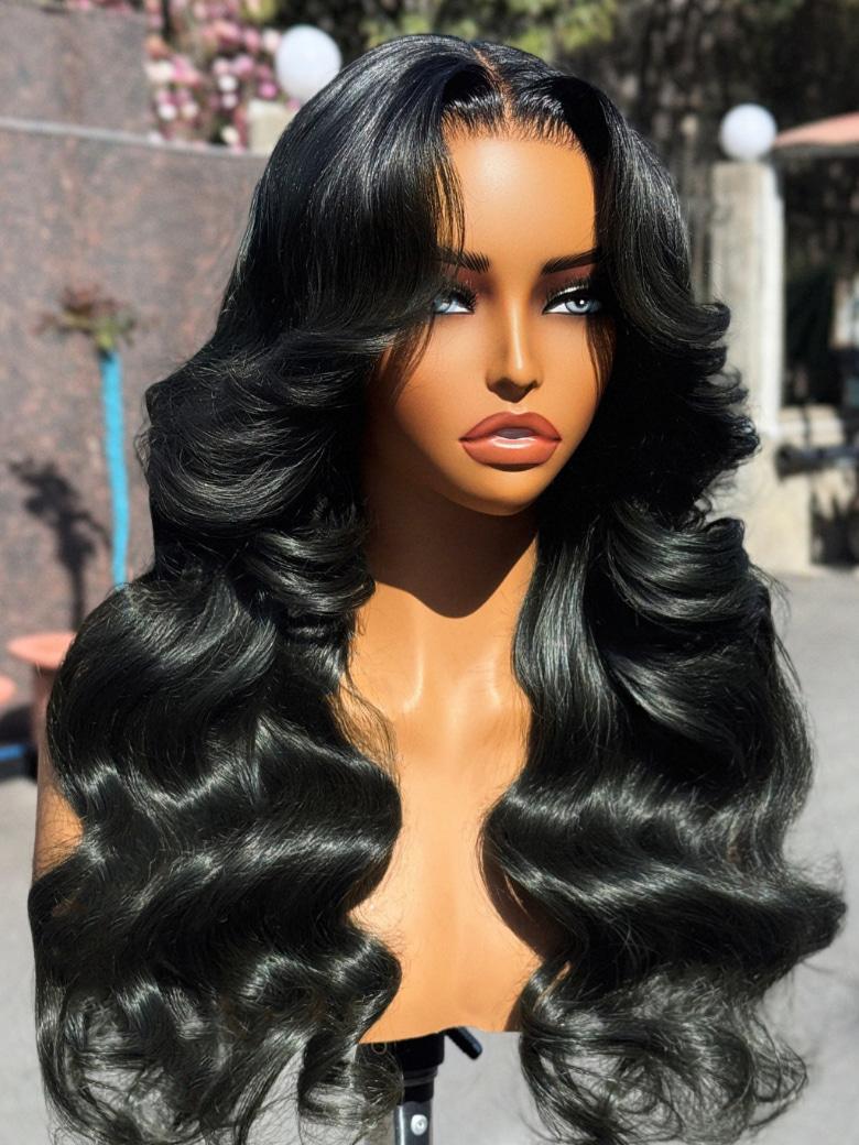 Bye-Bye Knots 7x5 Lace Deep Ash Green Loose Wave Wig