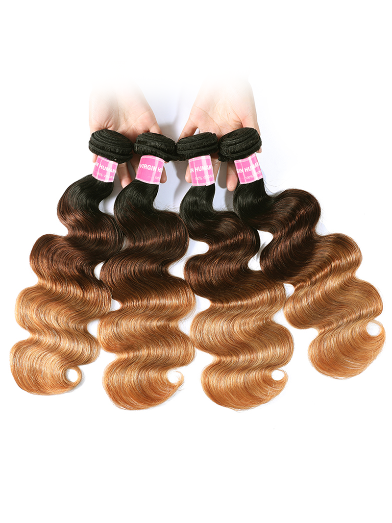 4 Bundles Brazilian Ombre Body Wave Human Virgin Hair