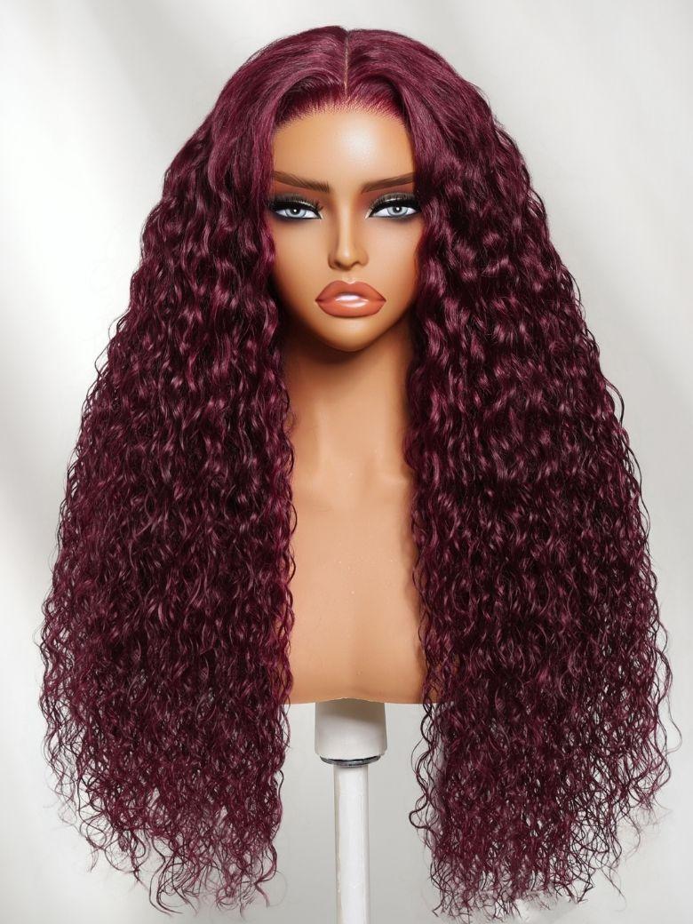 13x4 Pre-Everything? Lace Frontal Honey Brown Loose Wave Drawstring Wig with Golden Blonde Face Framing Layers