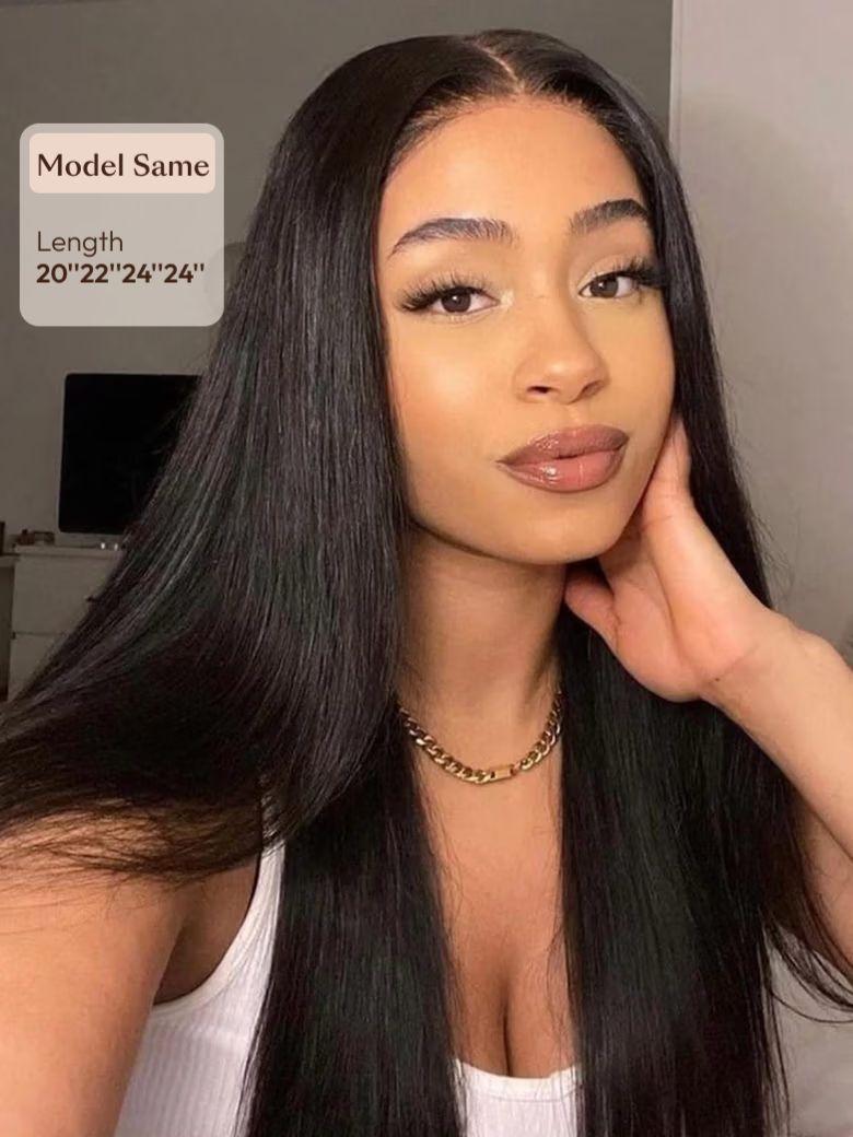 Hair 4 Bundles Peruvian Straight Virgin Human Hair Extensions