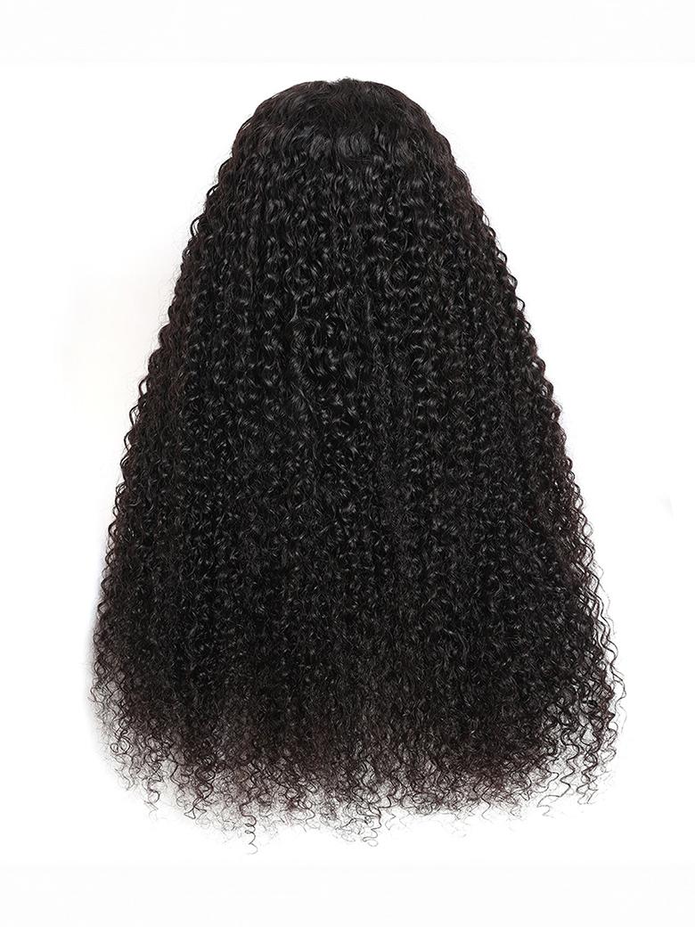 Put On And Go Pre Cut Lace Wig Transparent Lace Curly Black Quick & Easy Glueless Air Wig