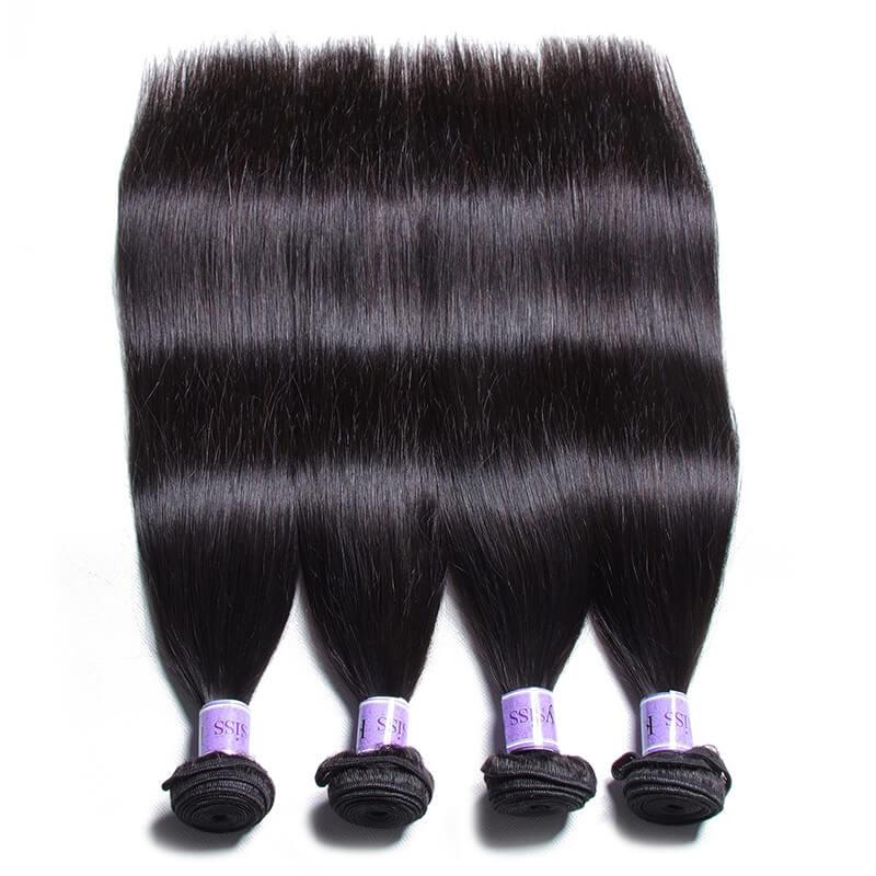 4 Bundles Unprocessed Straight Peruvian Virgin Human Hair Kysiss Series