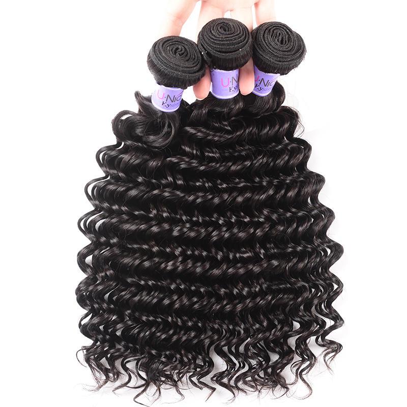 3 Bundles Indian Deep Wave Human Hair Kysiss Series