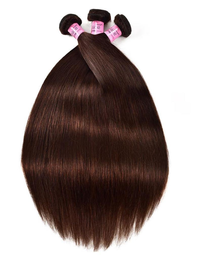 Hair 3pcs/pack Virgin Straight Hair Bundles Brown Color Double Machine Weft Human Hair for Sale Icenu Series