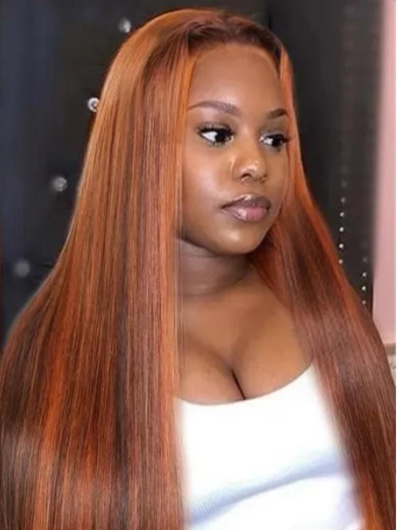 13x4 Pre-Everything? Lace Frontal Black Cherry Perfect Melt Layered Straight Wig