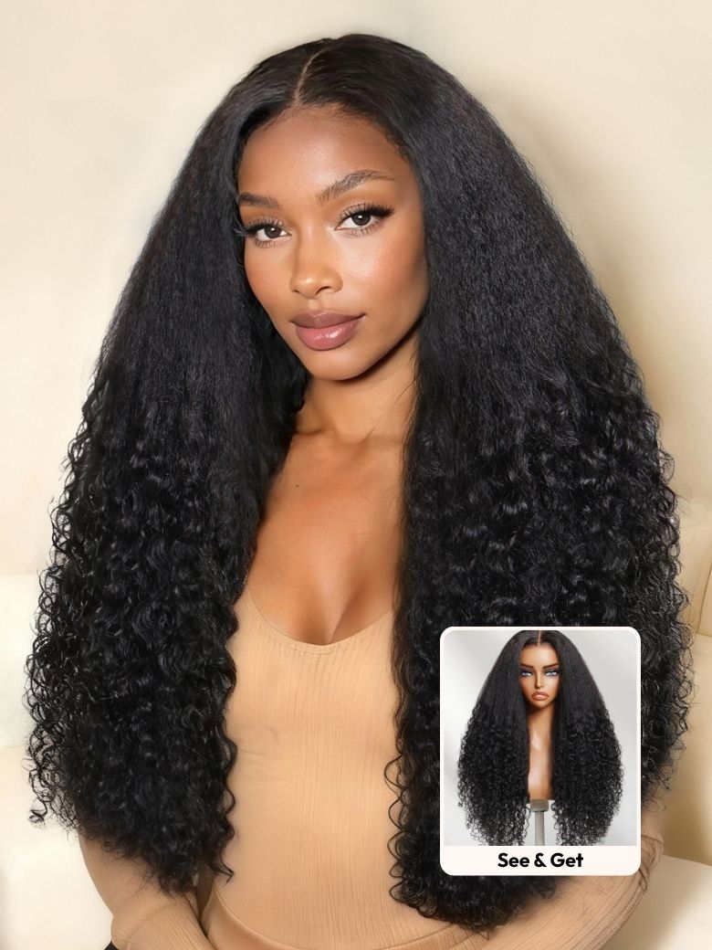 13x4 Pre-Everything? Kinky Blowout to Burmese Curly Wig WIith Invisi Drawstring