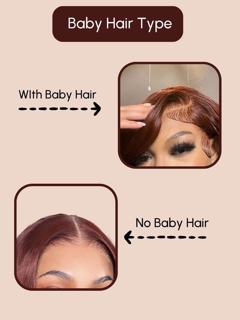 Putonandgo 7x5 Glueless Lace Wig Reddish Brown Body Wave Bleached Knots Wig