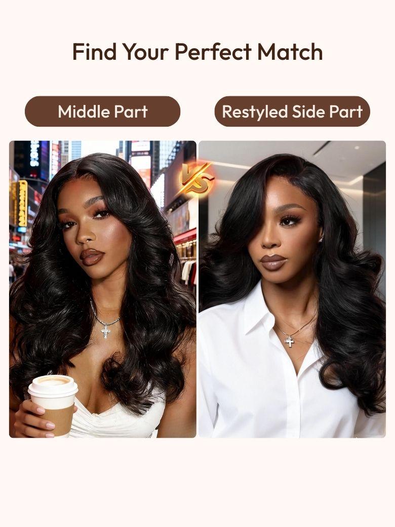 Butterfly Cut 180% Density 100% Human Hair Bye-Bye Knots? 7x5 Lace Body Curls Wig with Feathered Layers & Invisi Drawstring