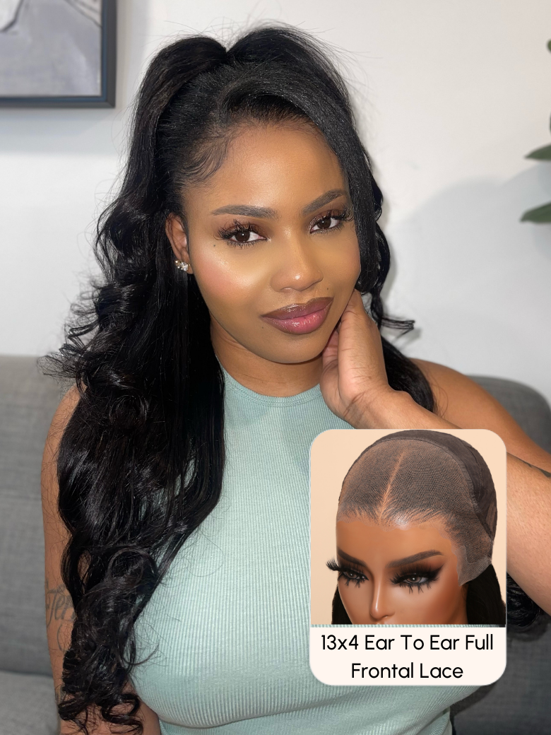 First Ever Glueless 13x4 Lace Frontal Body Wave Wig With Pre Cut Lace And Invisible Knots