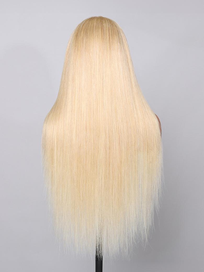 13x4 Lace Front Pre-plucked Golden Honey Blonde Straight Wig