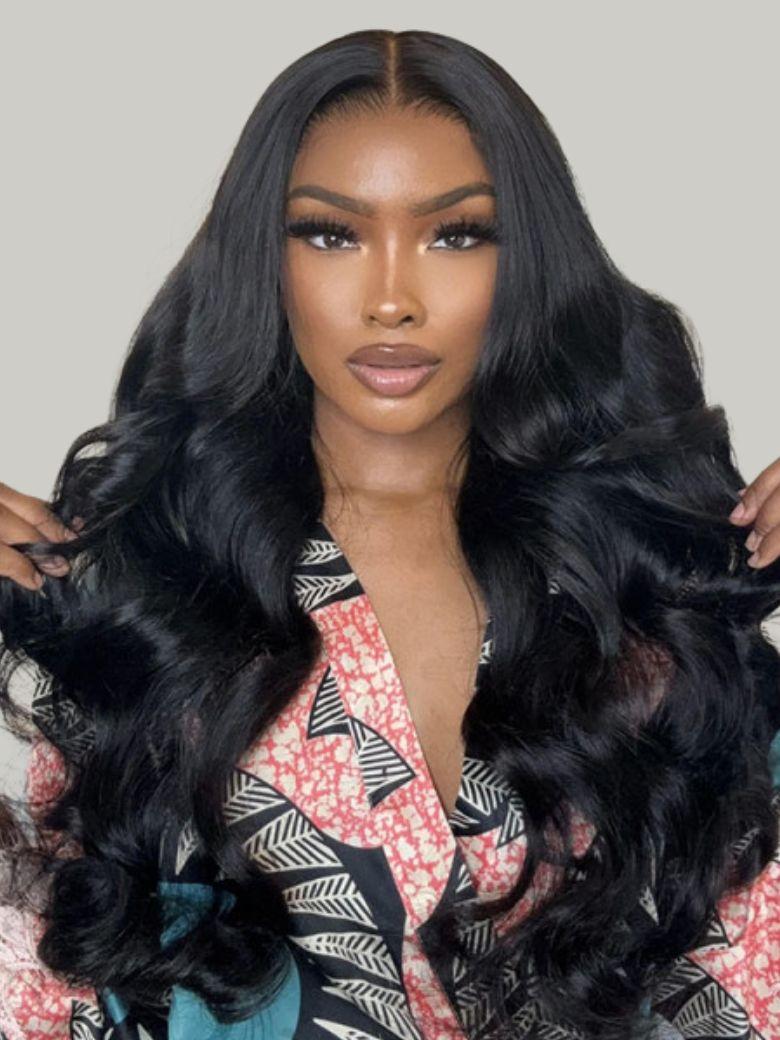 Hair Full Lace Body Wave Transparent Lace Human Hair Wig Preplucked with Baby Hair