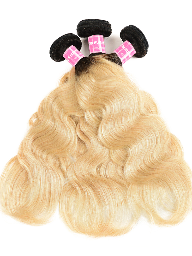 1B/613 Ombre Hair Weave Body Wave 100% Virgin Human Hair