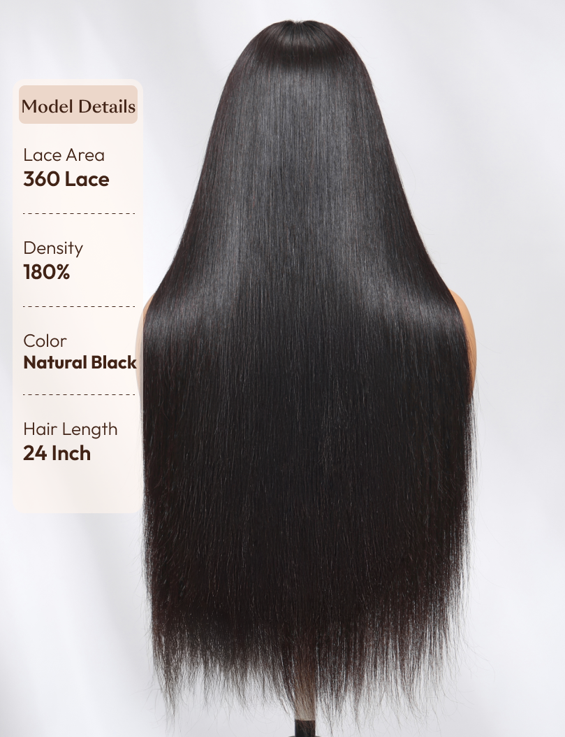 Straight Full Lace Human Hair Wigs 150% Density Remy Hair Wig