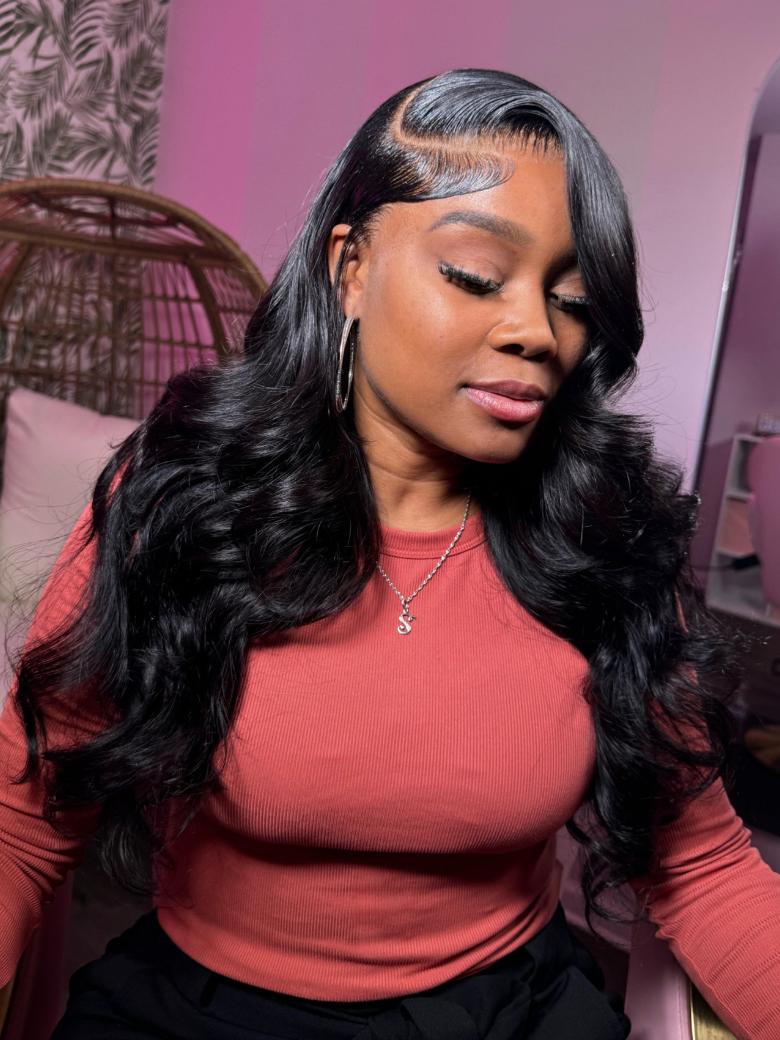 Body Wave 13x6 Lace Frontal with 4 Bundles Human Hair